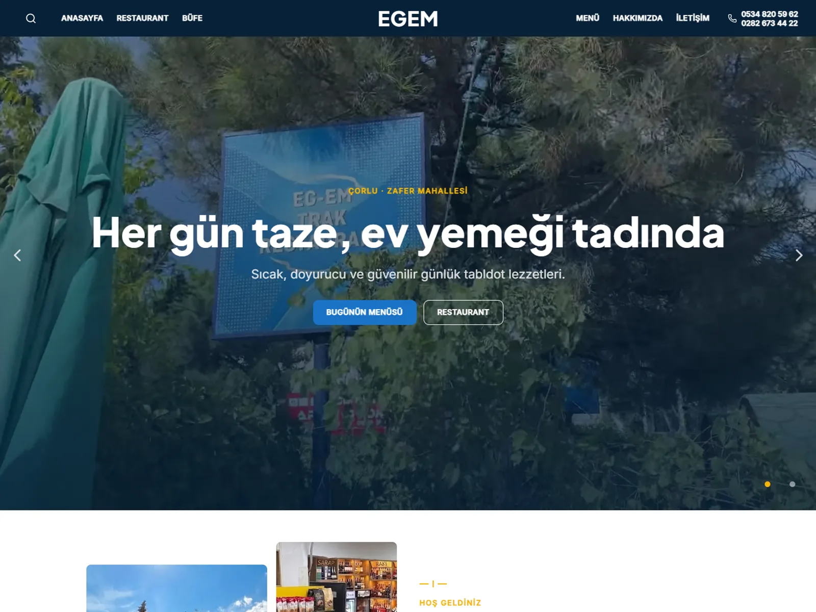 Egem Trak web sitesinin ekran görüntüsü